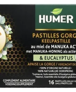 HUMER Past.gorge miel Manuka Eucal. 16pc